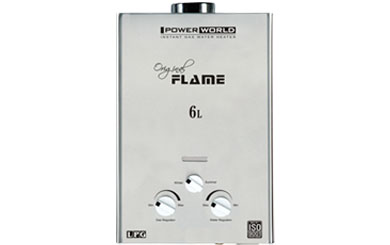 Flame Stainles Steel 6 Lit Gas Geysers